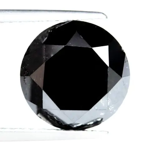 Diamant - 5.59 ct - Fancy Black treated colour - *NO