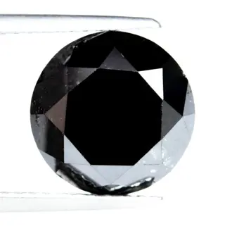 Diamant - 5.59 ct - Fancy Black treated colour - *NO