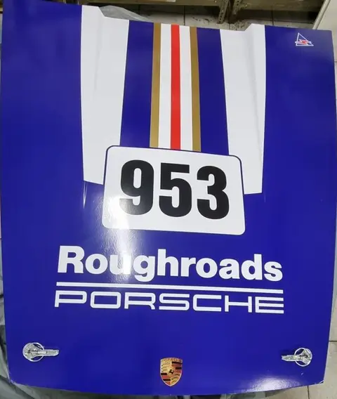 Decoratief object - Porsche 953Rothmans roughroads bonnet -