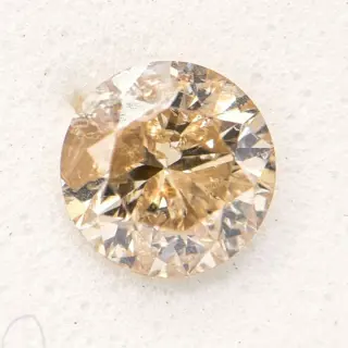 1 pcs Diamant - 0.63 ct - Rond - Natural Fancy Light