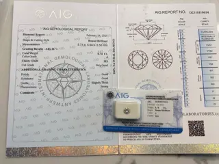 1 pcs Diamant - 0.74 ct - Rond - J - SI3