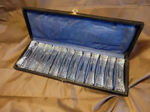 Messenleggers kristal Art Deco Art Nouveaux - Messensteunen