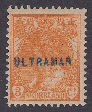 Nederland 1899 - Koningin Wilhelmina, type 'Bontkraag' met Portugees handstempel ULTRAMAR - NVPH 56