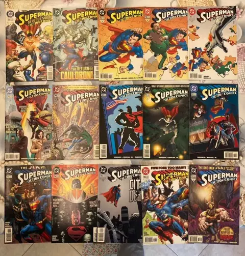 Superman - superman action comics x 45 comics almost sequential numbers(695 - 757) - Geniet - Eerste druk - (1994)