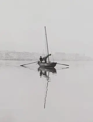 Fan HO (1931-2016) - Crossboat, Hong Kong 1957