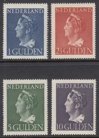 Nederland 1946 - Koningin Wilhelmina type 'Konijnenburg' - NVPH 346/349