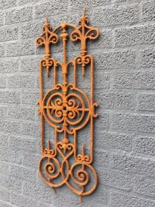 Hekwerk , trapstijl , gietijzer , Art Nouveau stijl