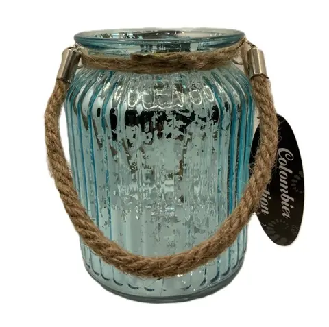 VAASJE JINGA /WINDLICHT PAREL TURQUOISE 14,5 CM Nieuw