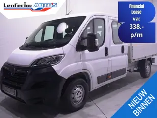 Opel Movano 2.2d 140 pk Pick Up / Open Laadbak Dubbel Cabine 7p Airco, Cruise Control, LxBxH 280x210