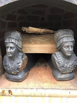 Haardblokhouder , kachelhoud drager ,kado