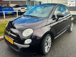 Fiat 500 C 0.9 TwinAir Lounge/cabriolet/NAP/airco/nw APK/zuinig/LM-velgen/luxe-interieur/mooie friss