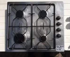 Gaskookplaat Mooie Gerevis.- Geteste AEG A 7700 RVS 4 pits Aardgas