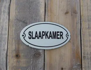 Deurbord Bord emaille , slaapkamer , deurbord slappkamer