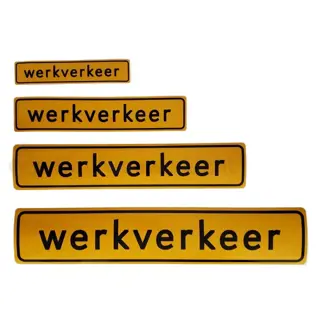 werkverkeer - autosticker - Reflecterend - maat M - 300x60mm