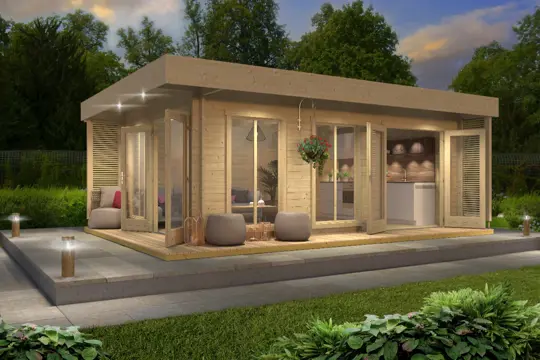 NIEUW Modern luxe blokhut Dominica