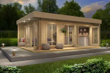 NIEUW Modern luxe blokhut Dominica