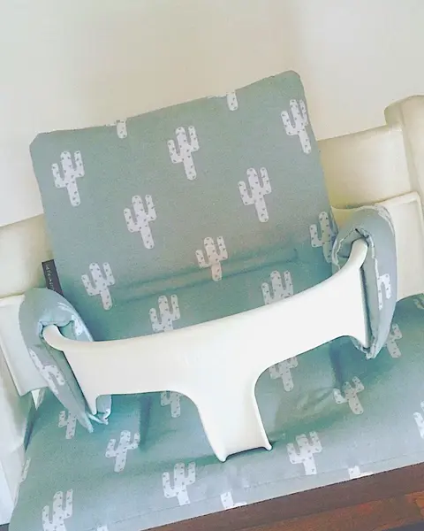 Nieuwe kussens 'cactus mint' voor stokke tripp trapp stoel