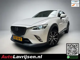 Mazda CX-3 2.0 SkyActiv-G 120 TS BOM VOL OPTIES PARELMOER NAVI/CAMERA CRUISE 18 INCH ZWART LEDER BOS