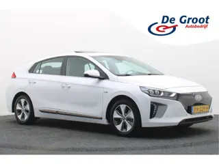 Hyundai IONIQ Premium EV SOH 99%, Leer, Schuif-/Kanteldak, Camera, Apple Carplay, ACC, Trekhaak, PDC