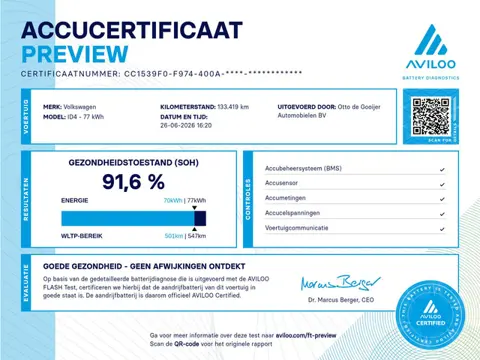 Volkswagen ID.4 First Max 77 kWh / SoH 91,6% / Full option! / Trekhaak / Panoramadak / Camera / Head