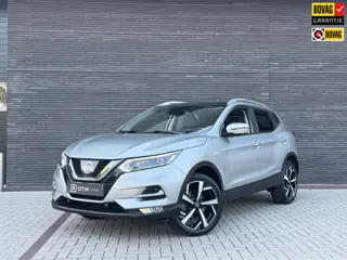 Nissan Qashqai 1.2 Tekna 360° Cam Trekhaak Pdc Pano Navi leder Led stoelverw.
