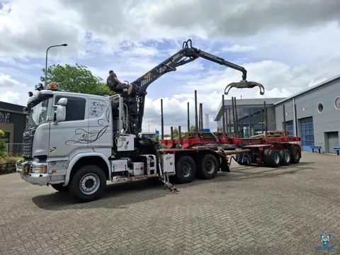Scania R580 V8 / LOGGING TRUCK / 6X4 / RETARDER / 2XBIG AXLE / PALFINGER EPSILON S270L83 / 20METER /