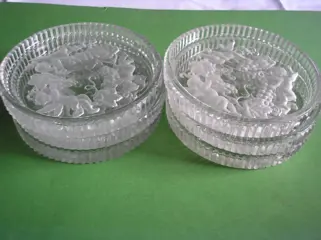 Onderzetters - 6 stuks - glas - nieuw