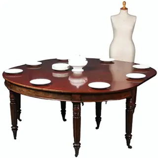 Transformeerbaar van Wandtafel tot coulissetafel van 2,60 m Victoriaans ca 1865