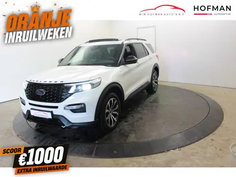 Ford Explorer 3.0 V6 EcoBoost PHEV ST-Line 7P Trekh Pano Camera B&O Parel lak  Vol Leder ZW hemel