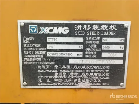 XCMG XT750 Skid Steer Loader (bj 2014)
