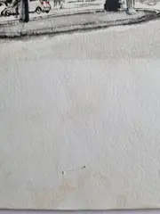 Yves Sado (XX) - Deux paysages urbains parisiens, place et canal Saint-Martin