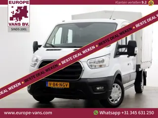 Ford Transit 2.0 TDCI 130pk L2H1 Trend D.C. Open Laadbak met huif 05-2020