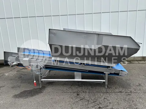 Nawi doseerbunker transportband 345 x 80 cm roestvrij staal