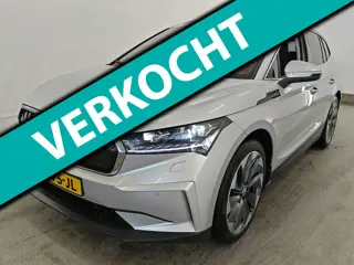 Skoda Enyaq iV 80 204pk First Edition | SOH 92% | Zwart Leder | 21" | Keyless | CarPlay | Stuur- en 