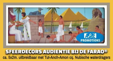 verhuur tut anch amon props egyptische back drop verhuur delft leiden