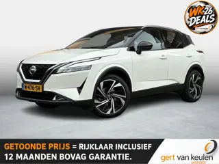 Nissan Qashqai 1.3 MHEV 158PK AUTOMAAT Tekna Plus Pano/Leer/1e Eigenaar/NL-auto/Full option!