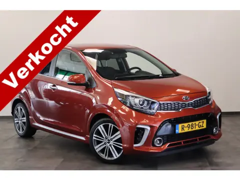 Kia Picanto 1.2 CVVT GT-line 5-Drs. Automaat Navigatie Leder 16'lmv 24 maanden garantie mogelijk (*v