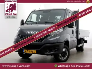 Iveco Daily 35C18 3.0 180pk HiMatic Automaat D.C. Open Laadbak L412cm Trekhaak 3500kg 09-2022