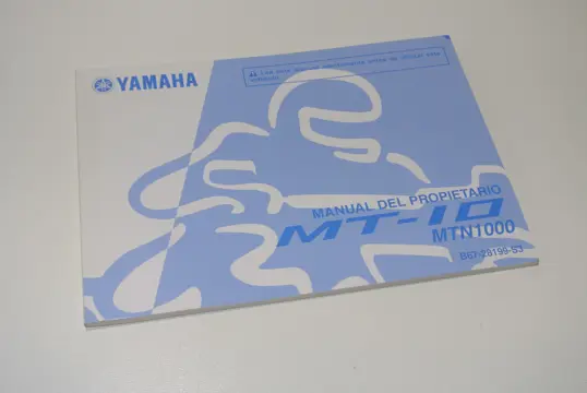 INSTRUCTIEBOEKJE Yamaha MT 10 2016 - 2021