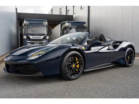 Ferrari 488 Spider - Blu Pozzi - Carbon Fibre - LED Steering wheel