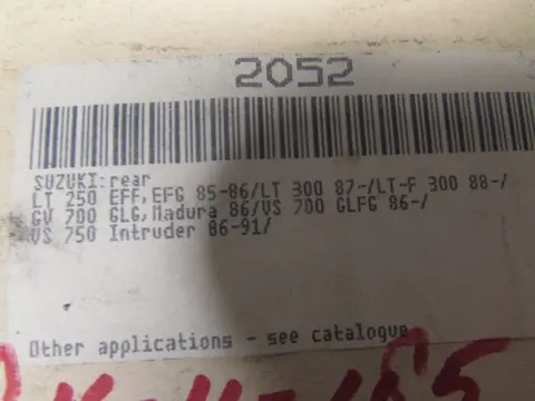 REMBLOKKEN ACHTER Yamaha XV 500 Virago 1983 - 1988