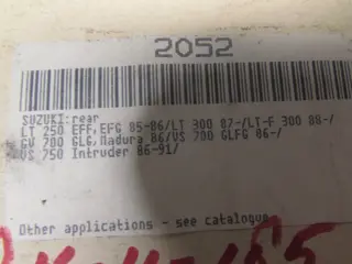 REMBLOKKEN ACHTER Yamaha XV 500 Virago 1983 - 1988