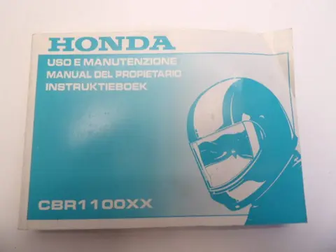 INSTRUCTIEBOEKJE Honda CBR 1100 XX 1997 - 1998