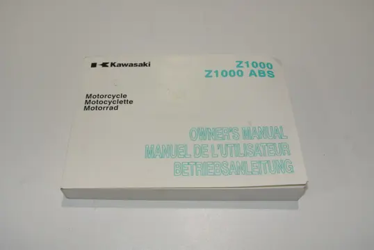 INSTRUCTIEBOEKJE Kawasaki Z 1000 2010 - 2013