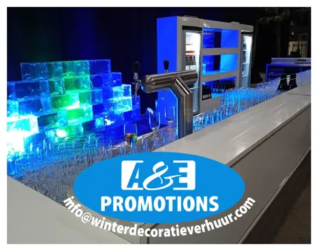 ijslounge inrichting meubilair led neon groningen assen info@winterdecoratieverhuur.com