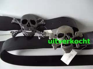 CENTUURS, RIEM ZWART DOODSKOP 2 stuks verschillende NIEUW