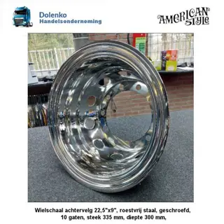 Wielschalen voor vrachtwagen velgen, roestvrij staal