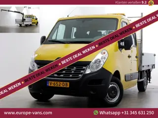 Renault Master T35 2.3 dCi 130pk E6 L2H1 D.C. Open Laadbak + HIAB 013T Kraan 12-2016
