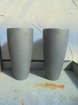 VAAS KERAMIEK MAT ZWART TAPS 32,5 x dia 16 cm NIEUW