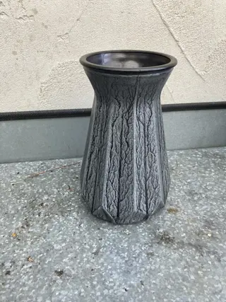 VAAS GREY HANDPAINTED GROOT 18,5 cm NIEUW